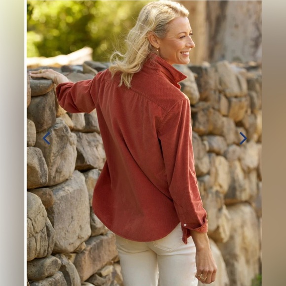 FRANK & EILEEN eileen relaxed fit Cord Shirt in spice XL - Picture 3 of 12